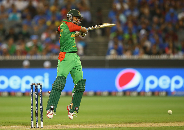 MELBOURNE, AUSTRALIA - MARCH 19: Shabbir Rahman of Bangladesh bats during the 2015 ICC Cricket World Cup match between India and Bangldesh at Melbourne Cricket Ground on March 19, 2015 in Melbourne, Australia.  (Photo by Robert Cianflone/Getty Images)